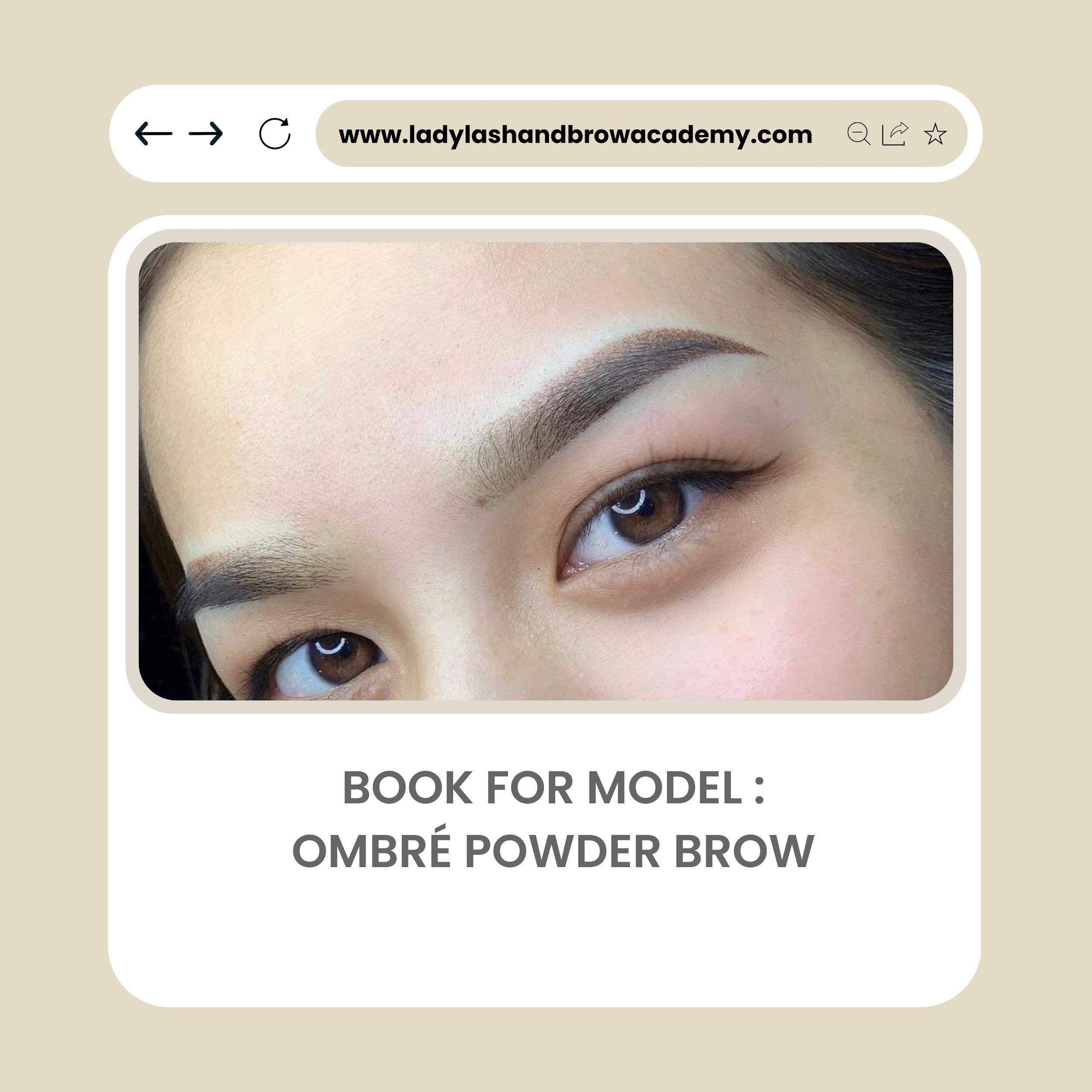 Model For Ombré Powder Brow – Lady Lash And Brow Academy
