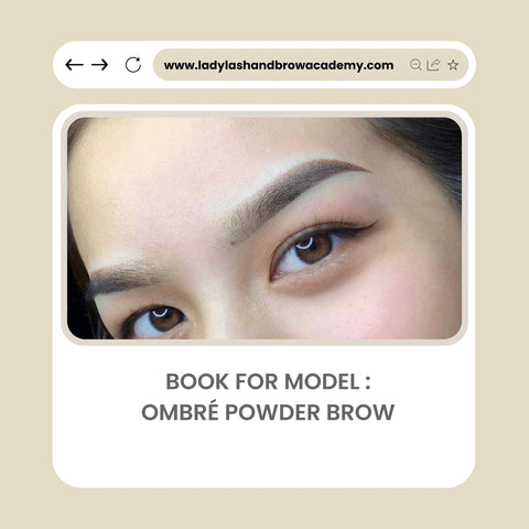 Model For Ombré Powder Brow