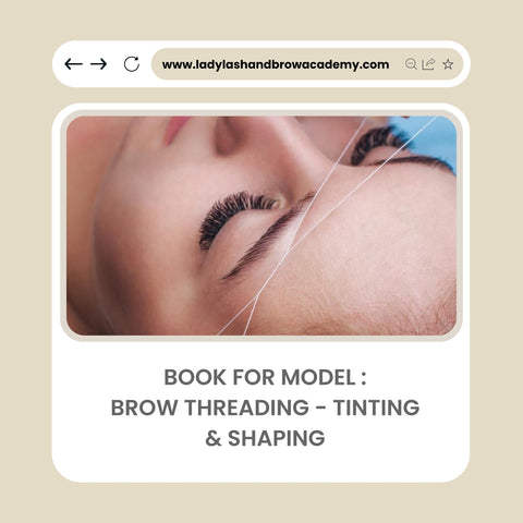 Model For Brow Threading - Tinting & Shaping